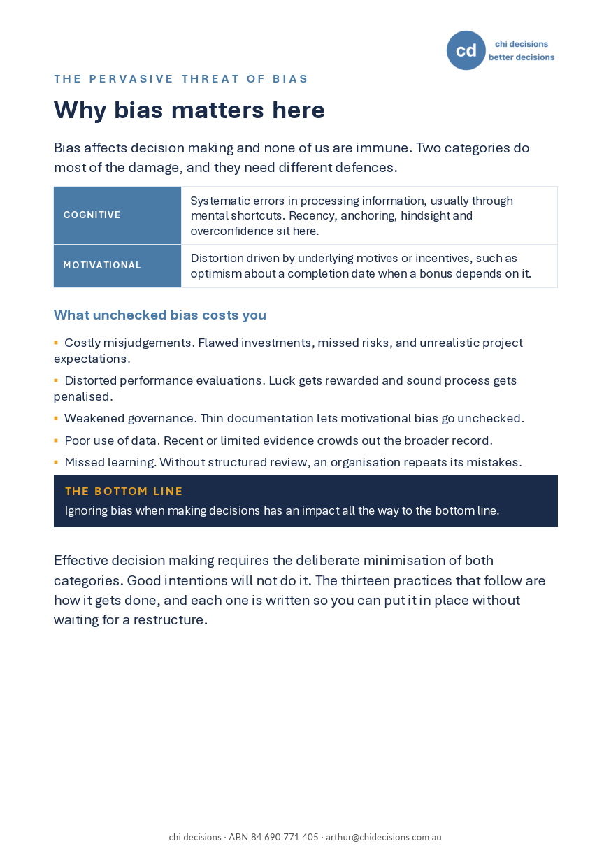 Guided Workbook | How to Minimise Bias in Decision Making (Digital Download)