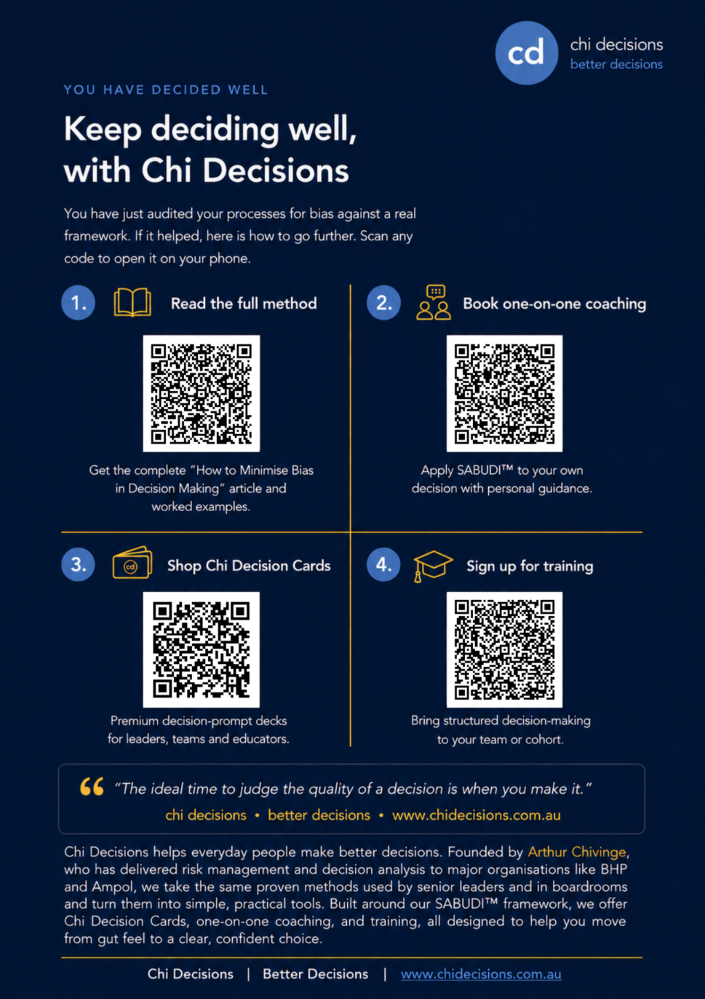 Guided Workbook | How to Minimise Bias in Decision Making (Digital Download)